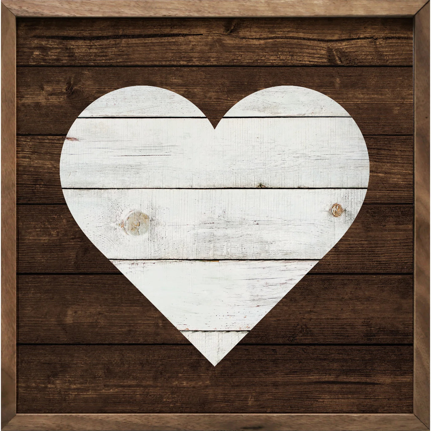 Heart Wood Framed Print