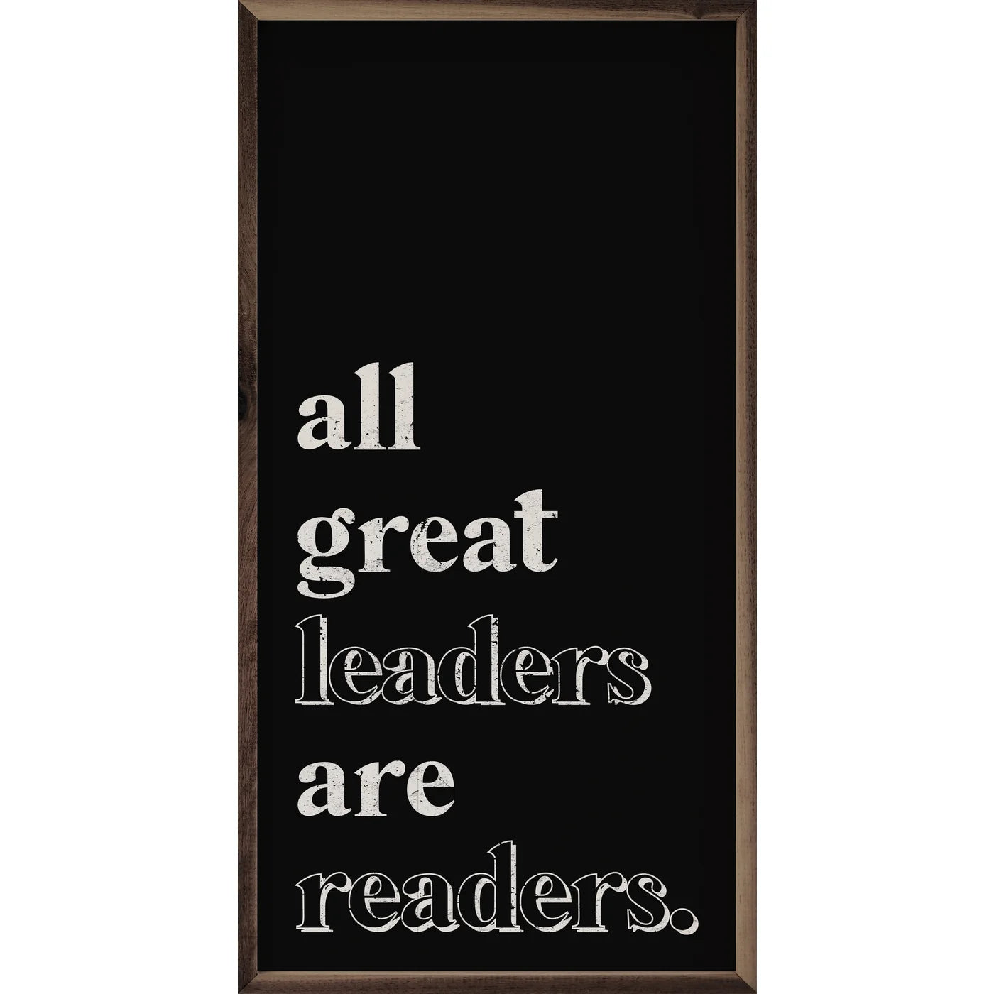 Leaders Are Readers Wood Framed Print