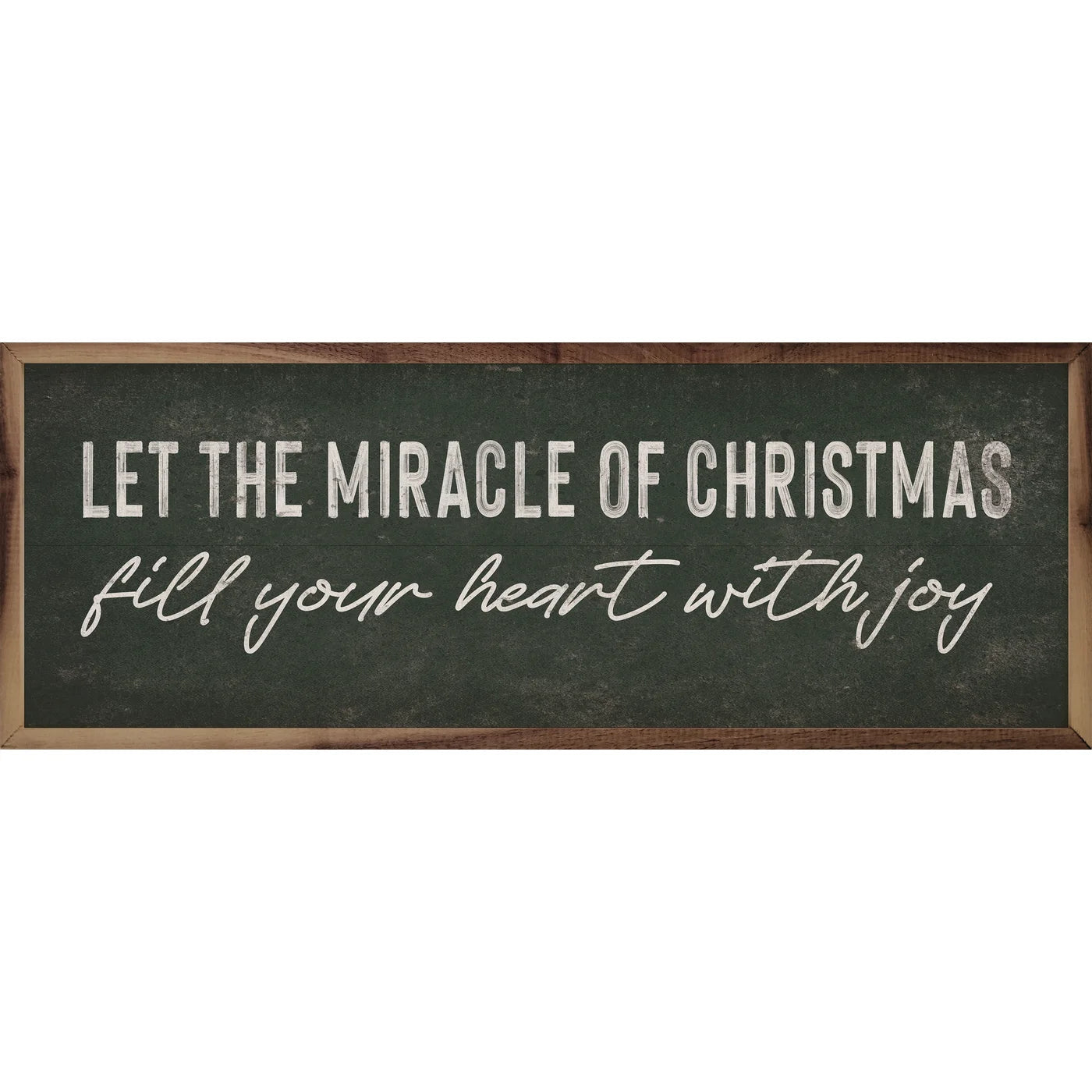 Let The Miracle Of Christmas White Wood Framed Print