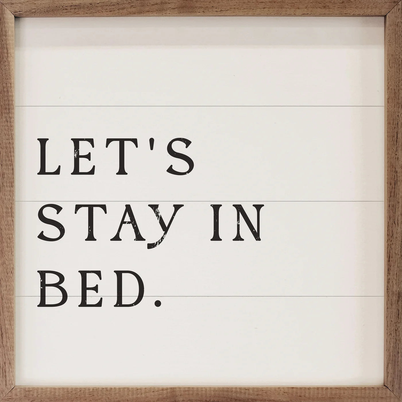 Lets Stay In Bed Wood Framed Print