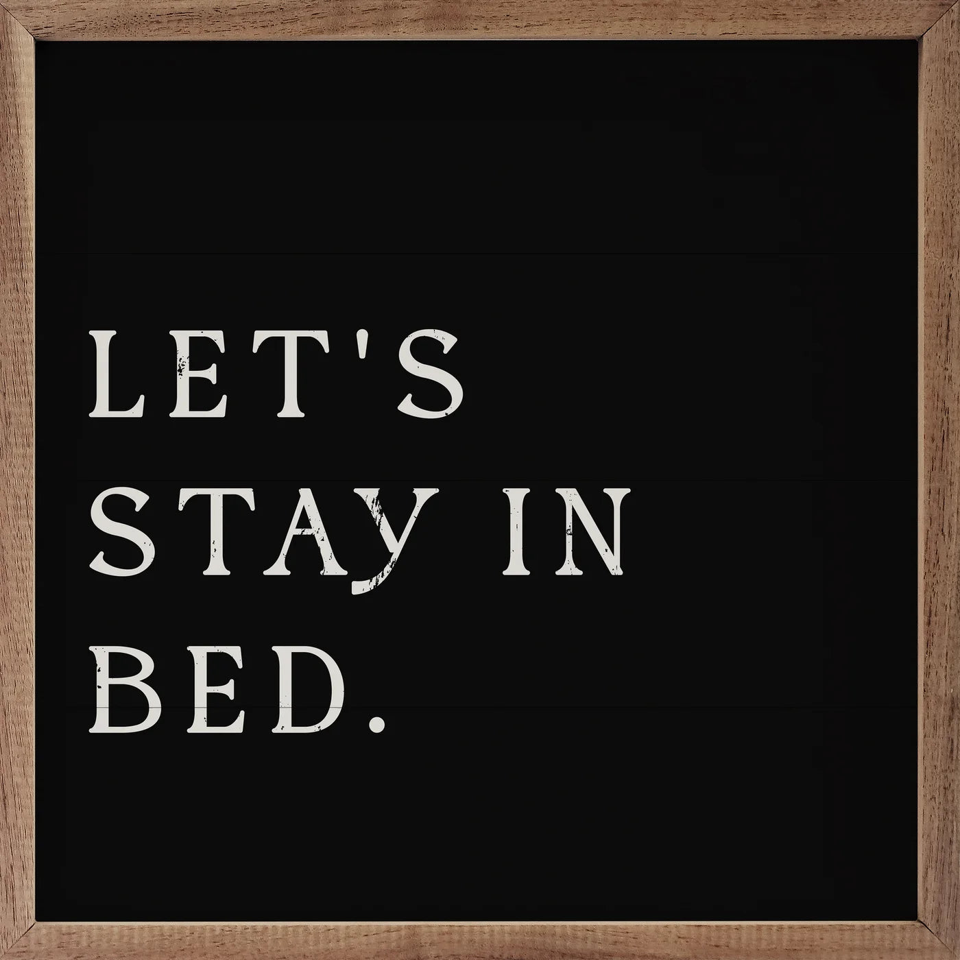 Lets Stay In Bed Wood Framed Print