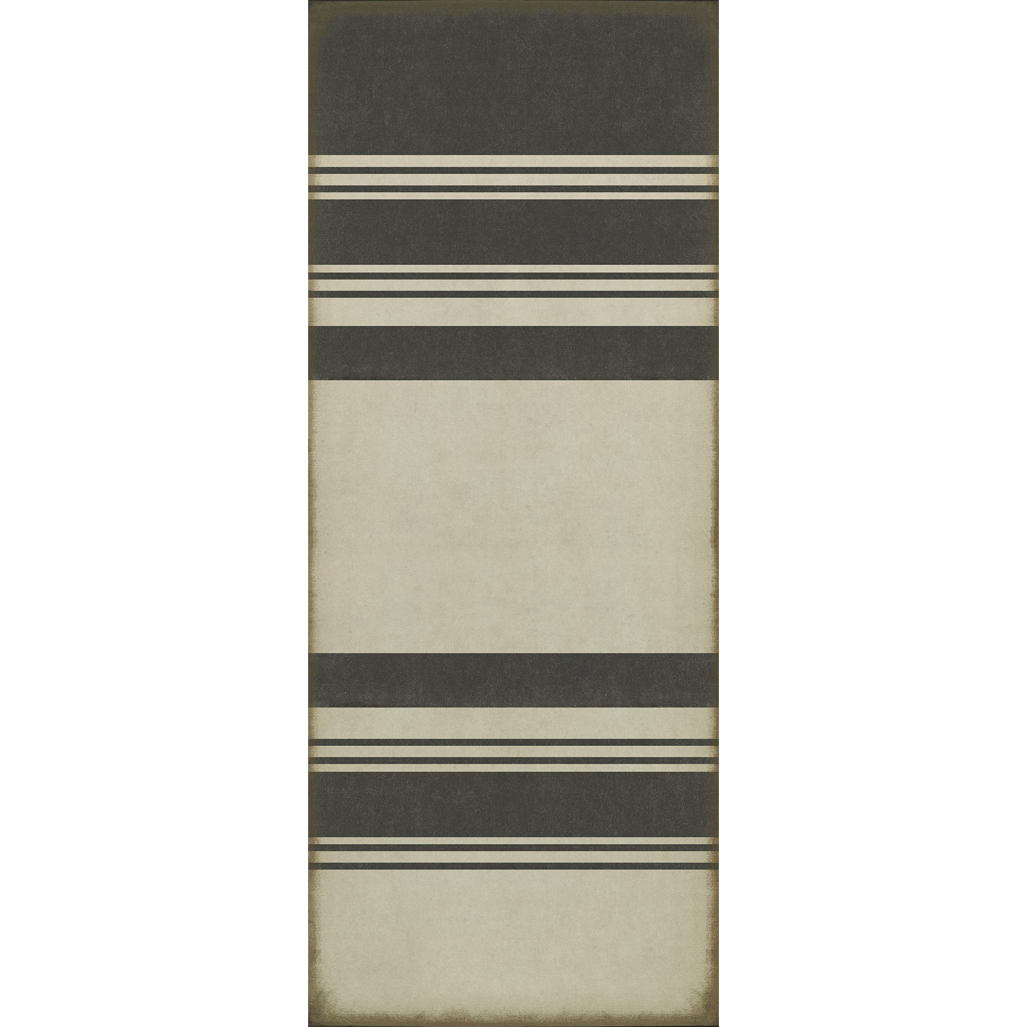 Pattern 50 Organic Stripes Black and White Vinyl Floor Cloth