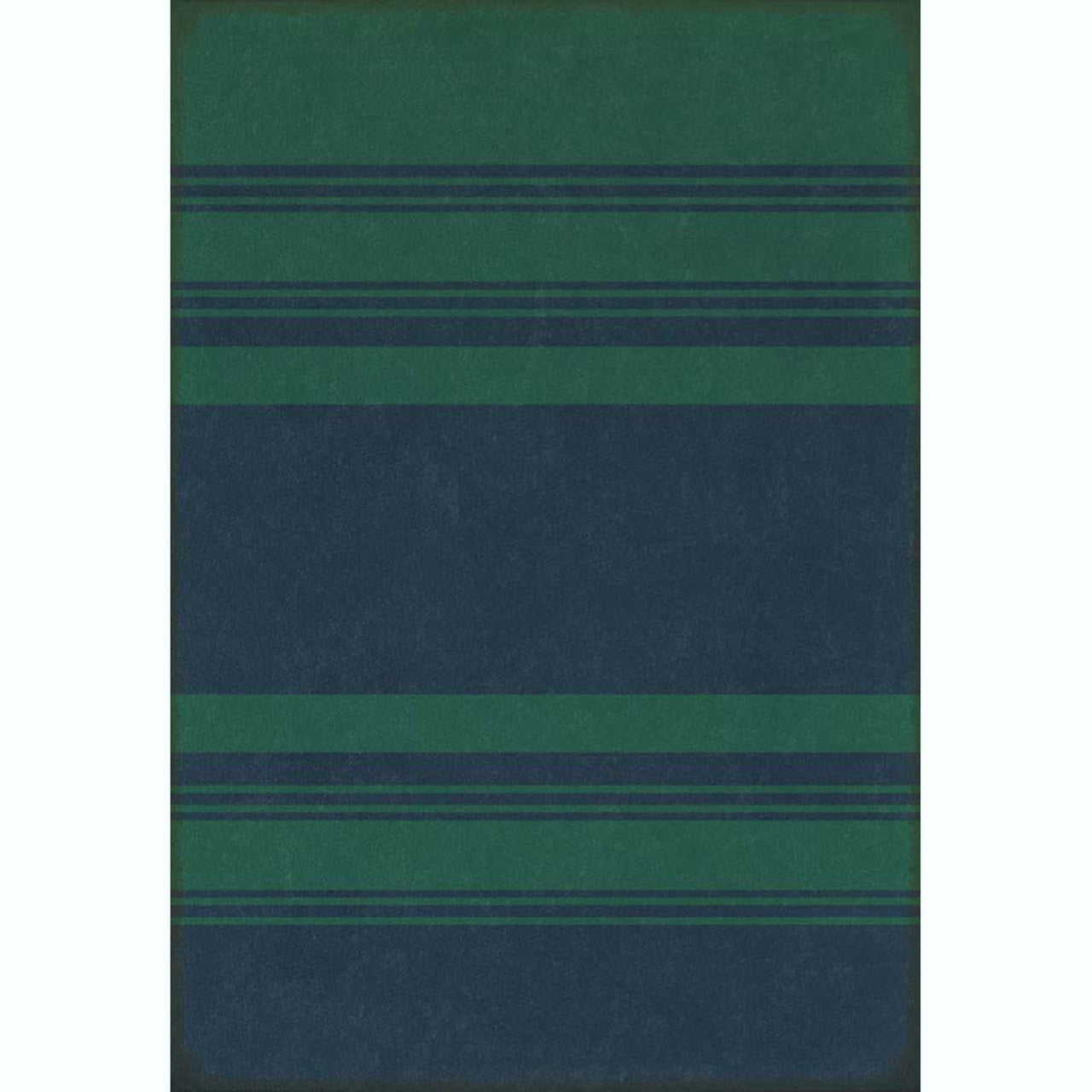 Pattern 50 Organic Stripes Teal and Blue Vinyl Floor Cloth
