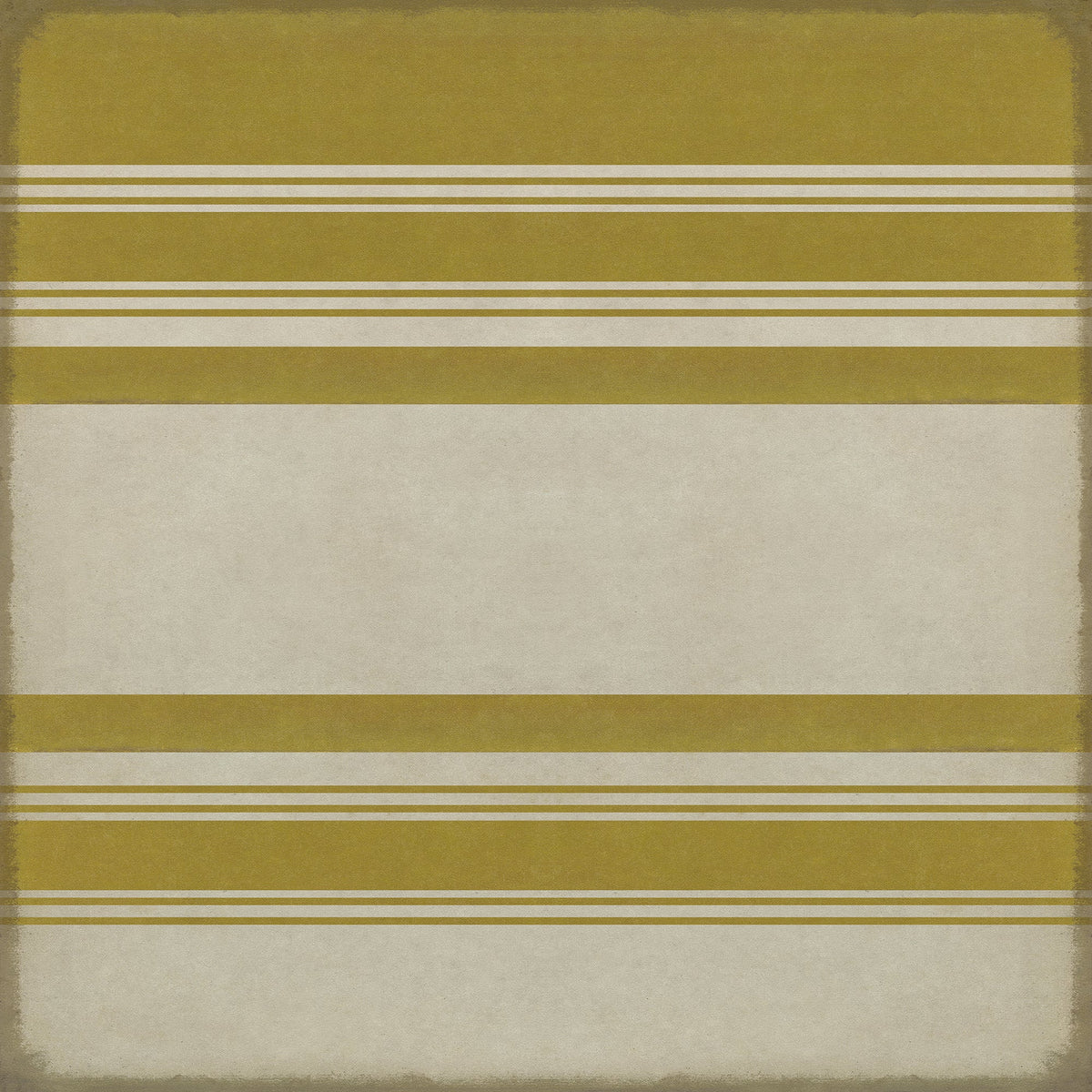 Pattern 50 Organic Stripes Yellow and White Vinyl Floor Cloth
