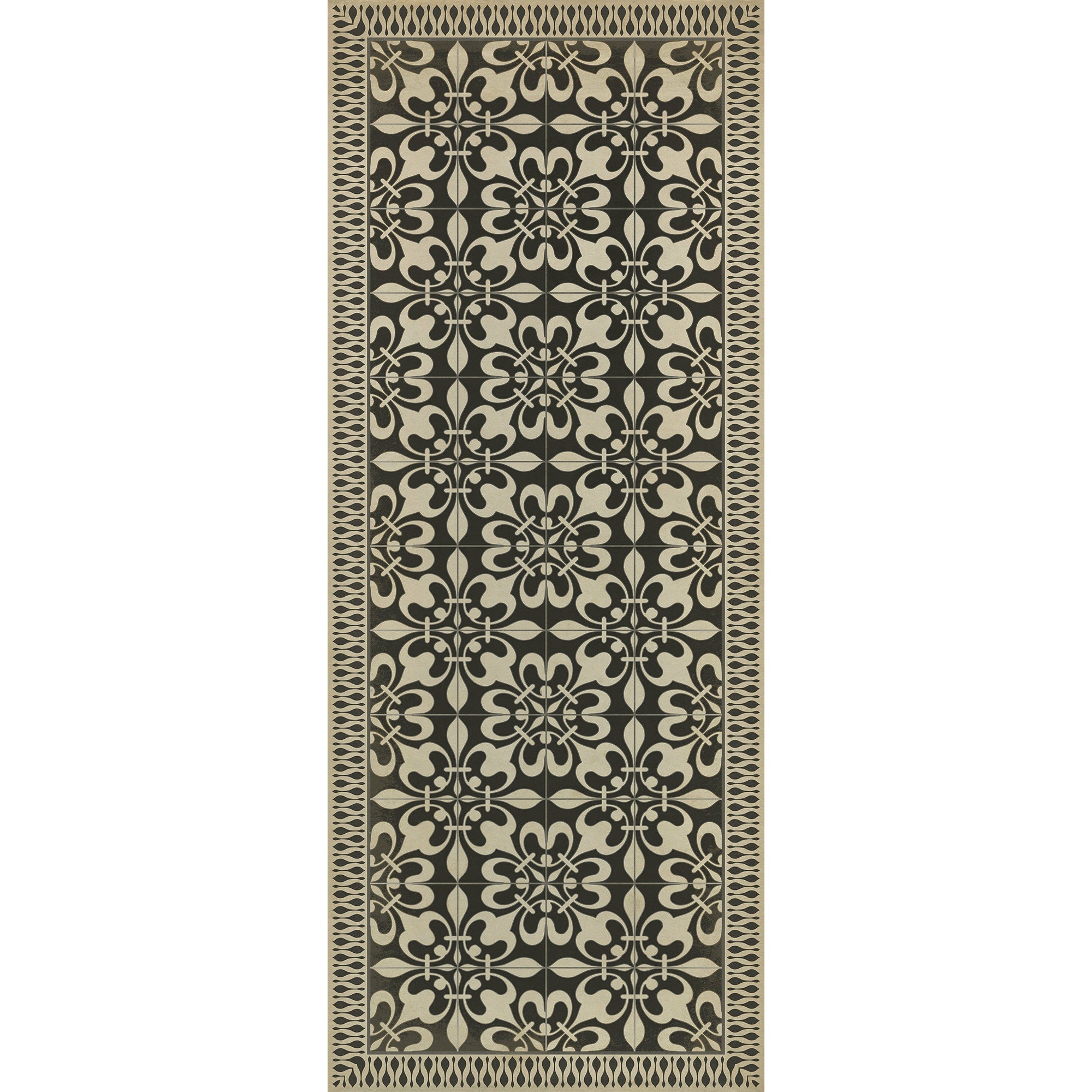 Pattern 55 Gates Of Horn And Ivory Vinyl Floor Cloth