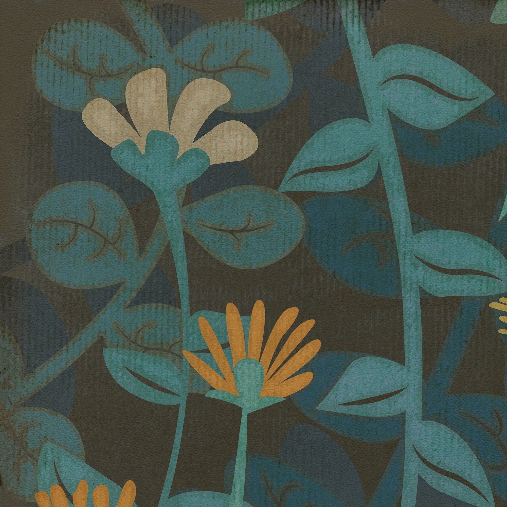 Pattern 73 Knee Deep In Flowers Vinyl Floor Cloth
