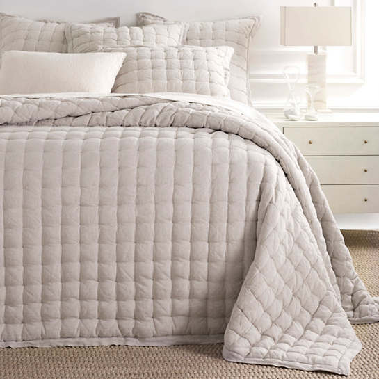 Pine Cone Hill Lush Linen Puff Coverlet