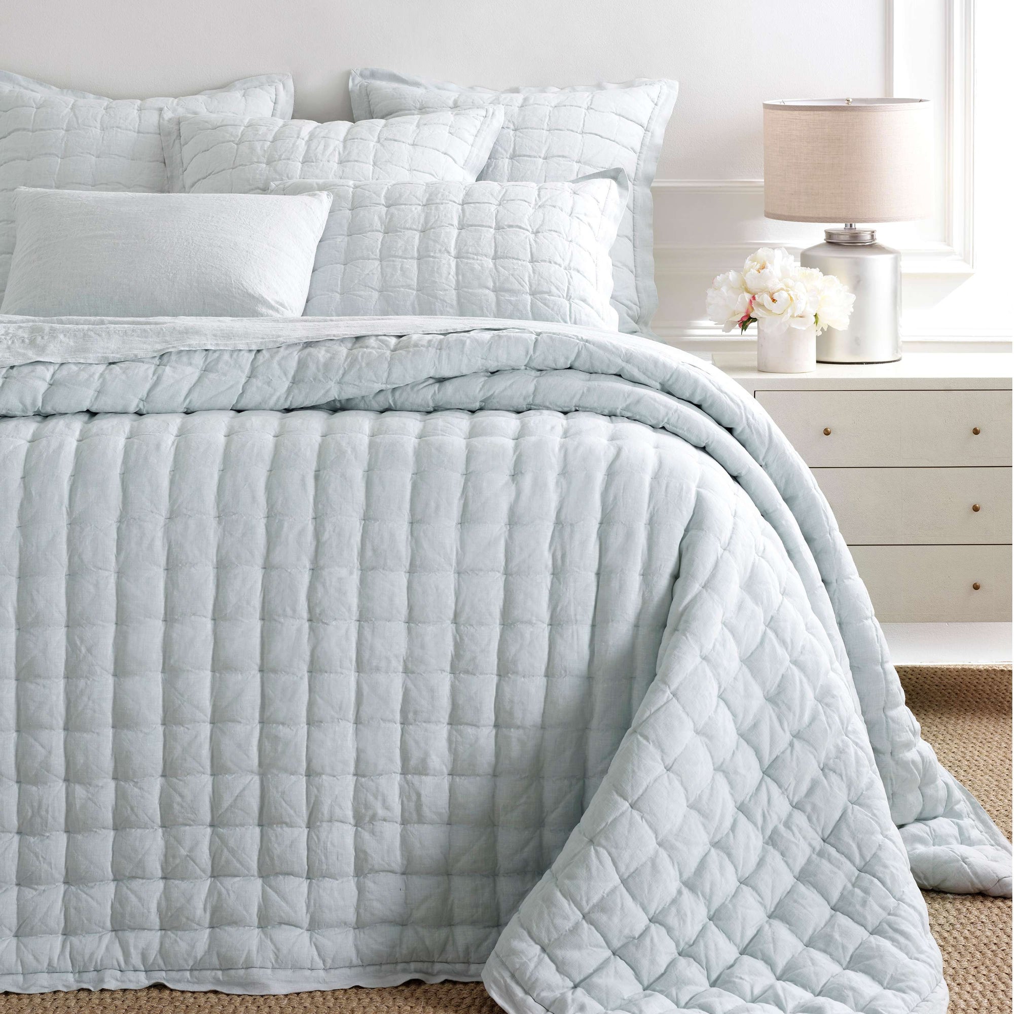 Pine Cone Hill Lush Linen Puff Coverlet