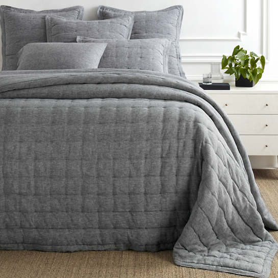 Pine Cone Hill Lush Linen Puff Coverlet