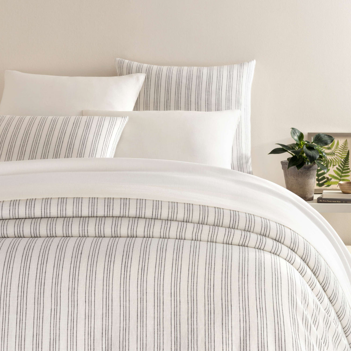 Pine Cone Hill Lush Linen Stripe Duvet Cover