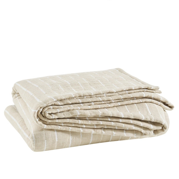 Pine Cone Hill Marino Natural/Ivory Matelassé Coverlet