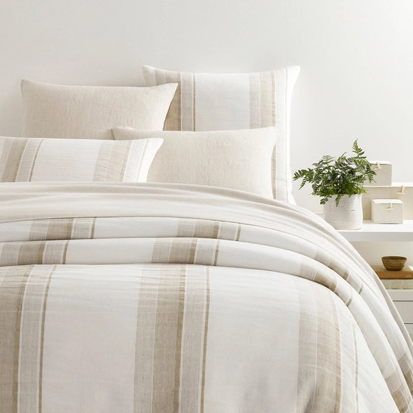 Pine Cone Hill Napa Stripe Linen Natural Duvet Cover