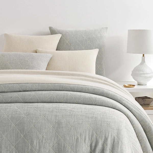 Pine Cone Hill Tilden Natural/Grey Matelassé Coverlet