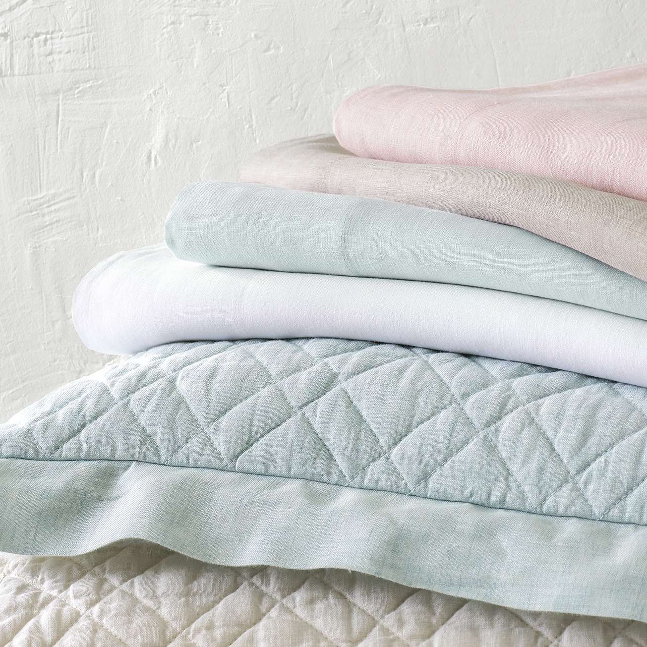 Pine Cone Hill Washed Linen Quilted Sham