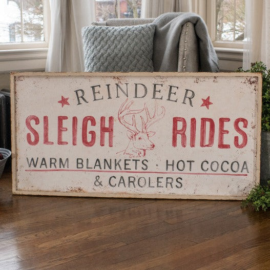 Reindeer Sleigh Rides Sign