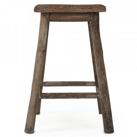 Rustic Rattan Stool