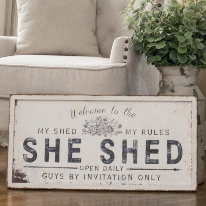 She Shed Metal Sign