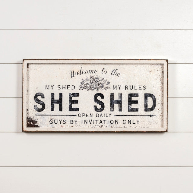 She Shed Metal Sign