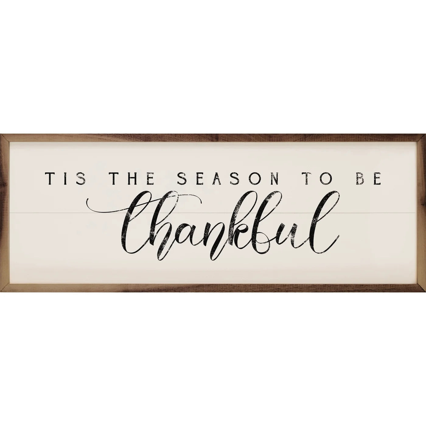 Tis The Season To Be Thankful Wood Framed Print