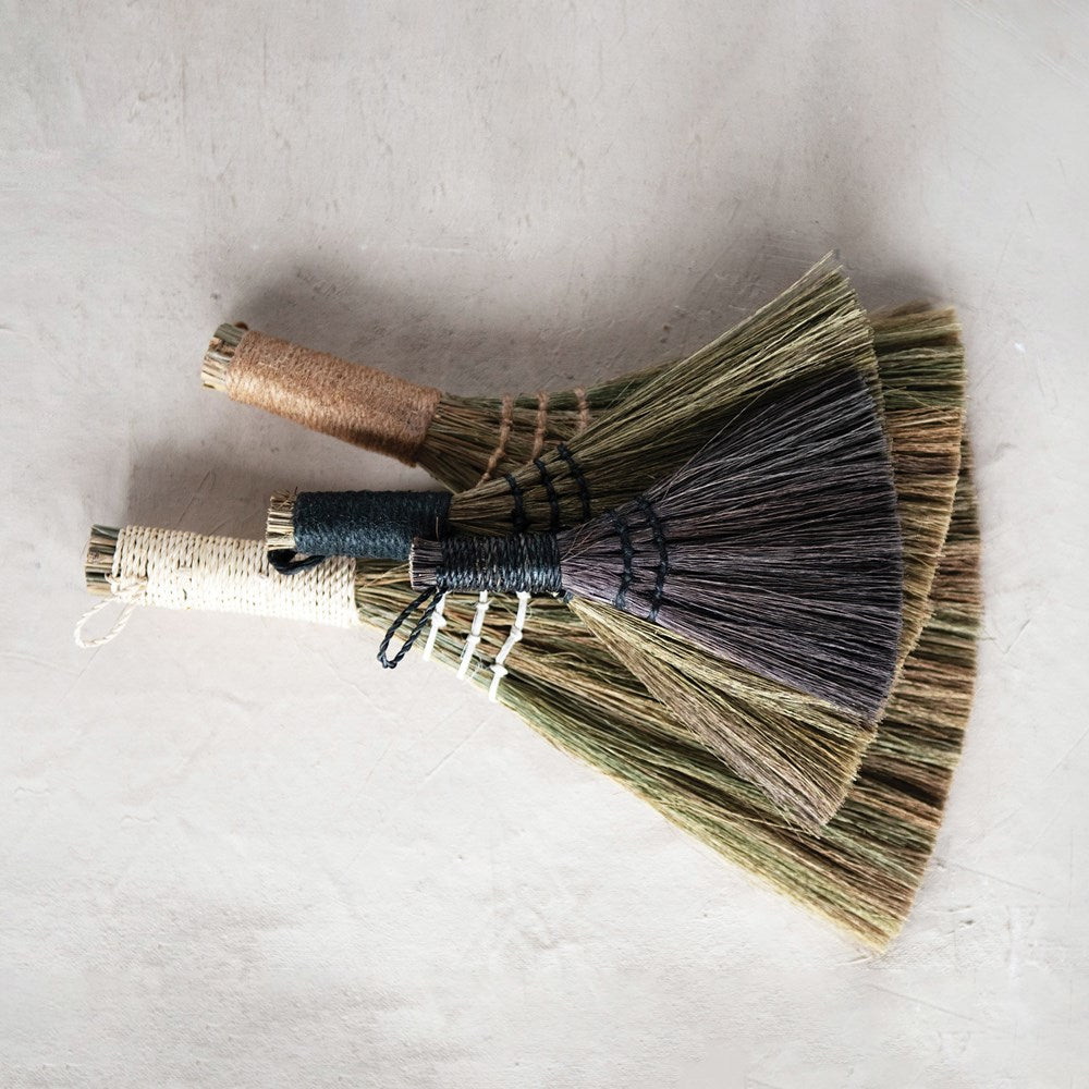 Yarn Wrapped Whisk Broom Set